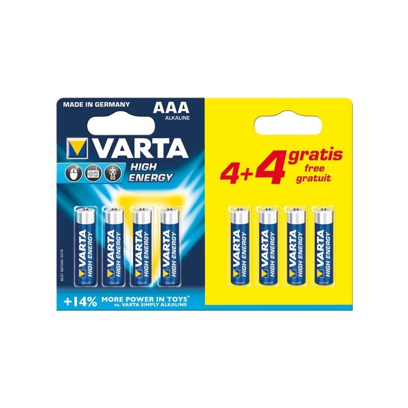 Pile LR03 AAA Varta Alcalines x 10 - 6,90€