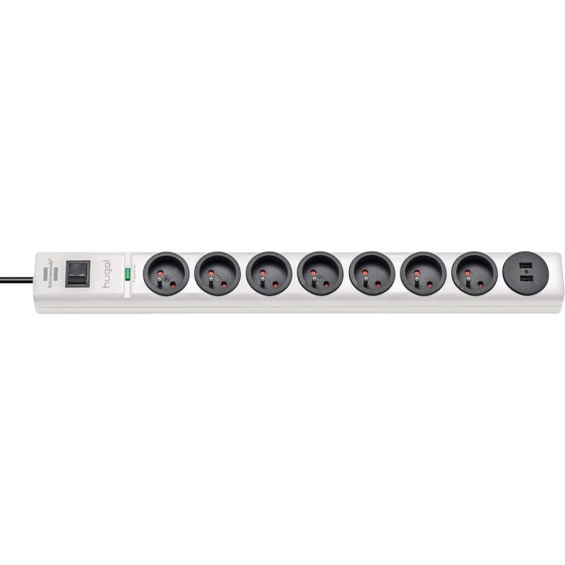Multiprise parafoudre 7 prises + 2 prises USB (3500 W / 16A)