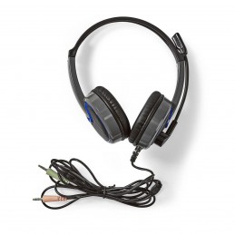 Casque de jeu - Tour d'oreille - Stereo - 2x 3.5 mm - Rabattable Microphone - 2.20 m - Sans éclairage 