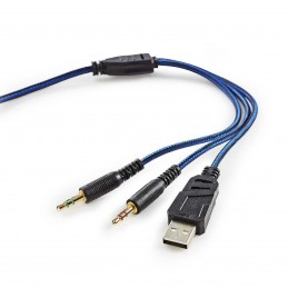 Casque de jeu - Tour d'oreille - Stereo - USB Type-A / 2x 3.5 mm - Microphone intégré - 2.20 m - Eclairage Normal 