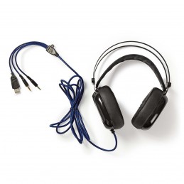 Casque de jeu - Tour d'oreille - Stereo - USB Type-A / 2x 3.5 mm - Microphone intégré - 2.20 m - Eclairage Normal 