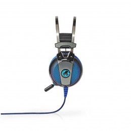 Casque de jeu - Tour d'oreille - Surround - USB Type-A - Microphone Rétractable et Flexible - 2.10 m - Eclairage Normal 