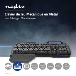 Clavier de jeu filaire - USB - Touches mécaniques - RGB - Français - Disposition France - Longueur du câble d'alimentation: 1.70